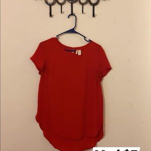 Red blouse